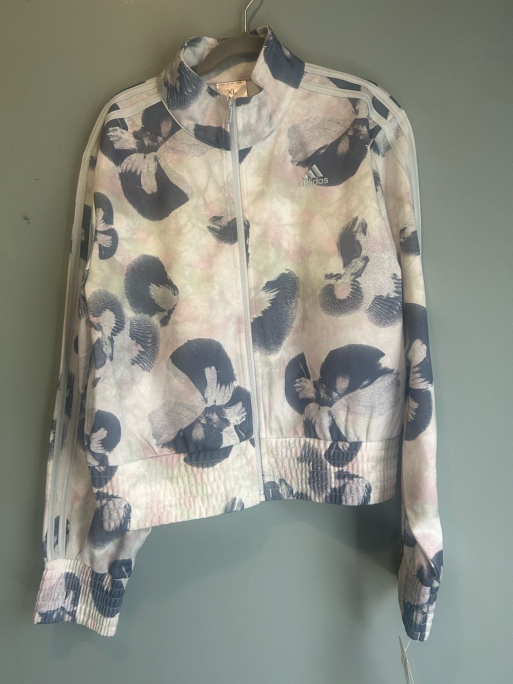 adidas Light Gray Tie-Dye Logo jacket